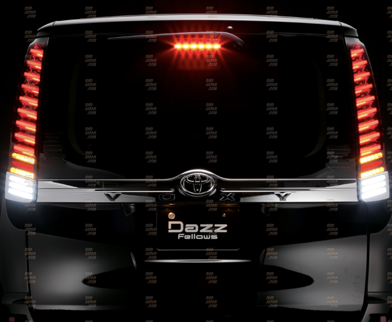 VOXY ノア　dazz fellows テールランプ Dazz Fellows Premium LED Fiber Tail Lamp Set Smoke Red Chrome
